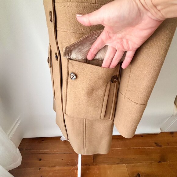 Banana Republic Military Long Camel Wool Coat - Picture 13 of 16